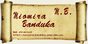Miomira Banduka vizit kartica